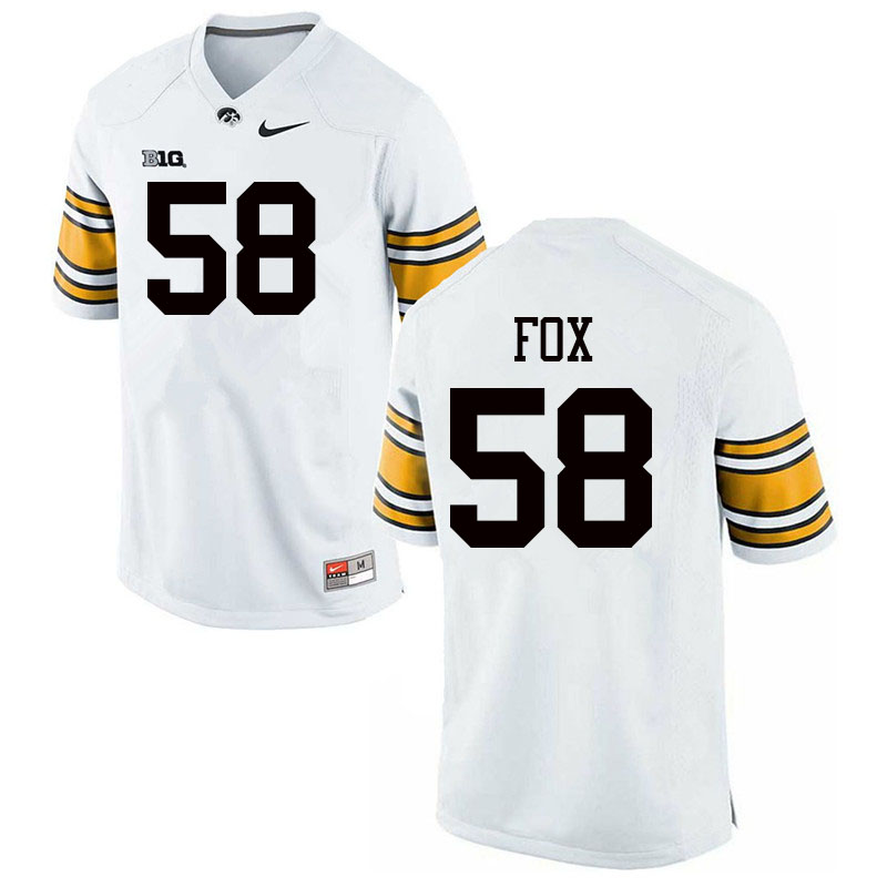 Men #58 Taylor Fox Iowa Hawkeyes College Football Jerseys Sale-White